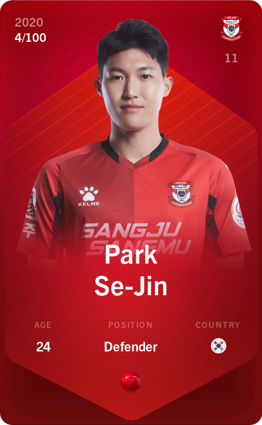 Sorare - Sorare Official - Park Se-Jin 2020-21 • Rare 4/100 - NFT # 69002336558348354752470448749988501813583437143564206550680972571667438735753