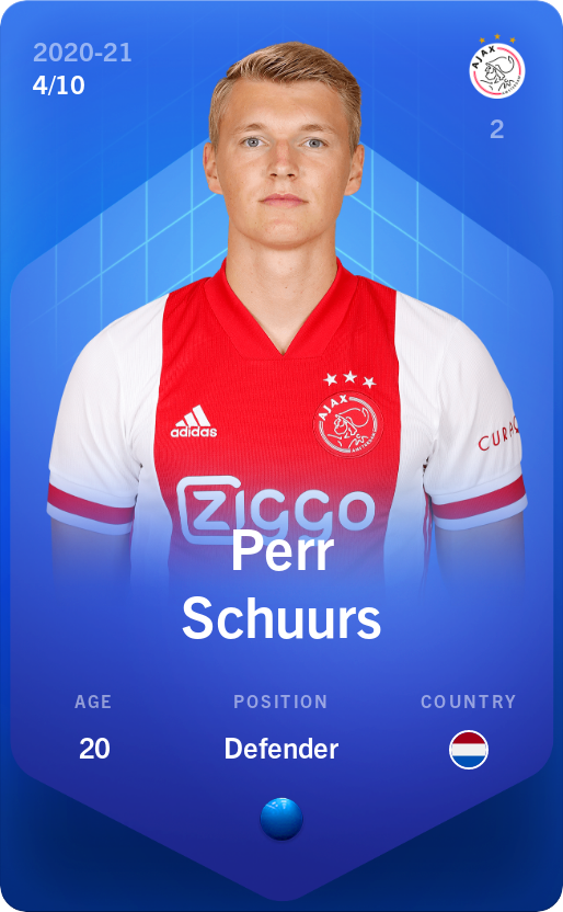 Sorare - Sorare Official - Perr Schuurs 2020-21 • Super Rare 4/10 - NFT # 93394569411657734742370478775342979588882016864123886373656528670856864512078