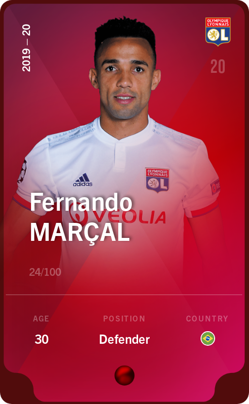 Sorare - Sorare Official - Fernando Marçal 2019-20 • Rare 24/100 - NFT # 96003356539686778868765089471076559643963451511570460991609620013285875106485