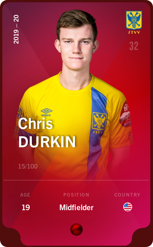 Sorare - Sorare Official - Chris Durkin 2019-20 • Rare 15/100 - NFT # 100450694545081872195964367115683044303822702332986640408878960204642425068290