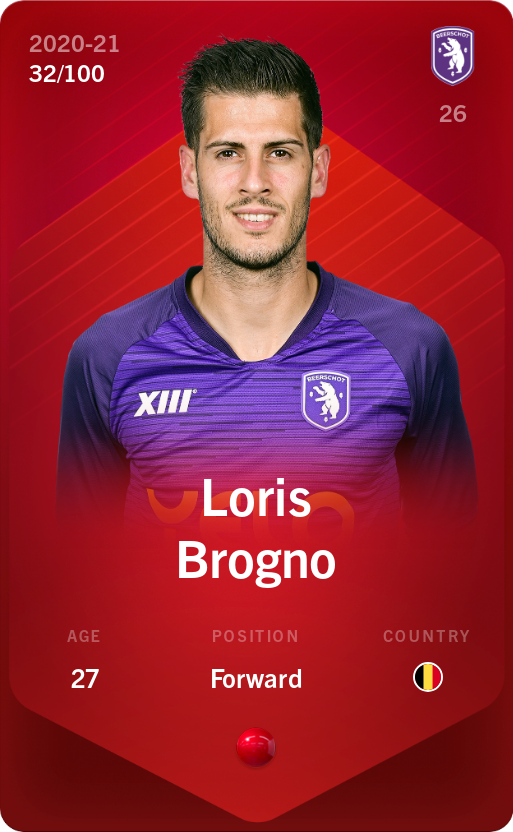 Sorare - Sorare Official - Loris Brogno 2020-21 • Rare 32/100 - NFT # 41372122159825281064865046941084255957582424701191654086380854158743037042775