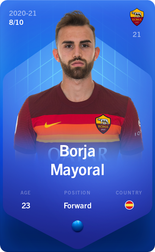 Sorare - Sorare Official - Borja Mayoral 2020-21 • Super Rare 8/10 - NFT # 94595740982127126451504660246173480636544484357682565195453784643779296635655