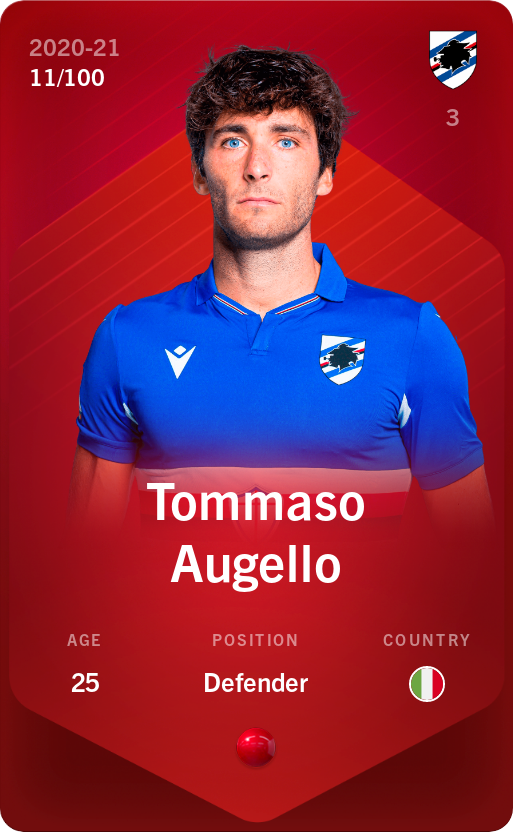 Sorare - Sorare Official - Tommaso Augello 2020-21 • Rare 11/100 - NFT # 34693100403814369089141096110734858054685164177799075964852934441657505493920