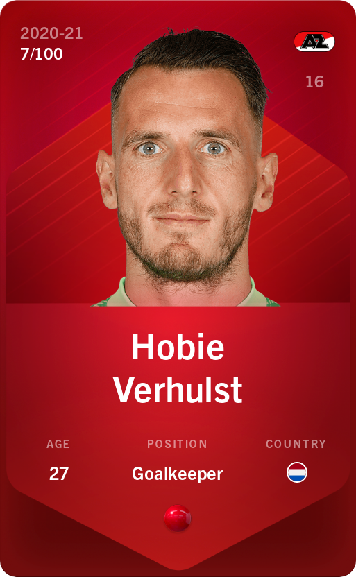Sorare - Sorare Official - Hobie Verhulst 2020-21 • Rare 7/100 - NFT # 101831704942629590817913595286426502304915598866258647909285085585203821012176