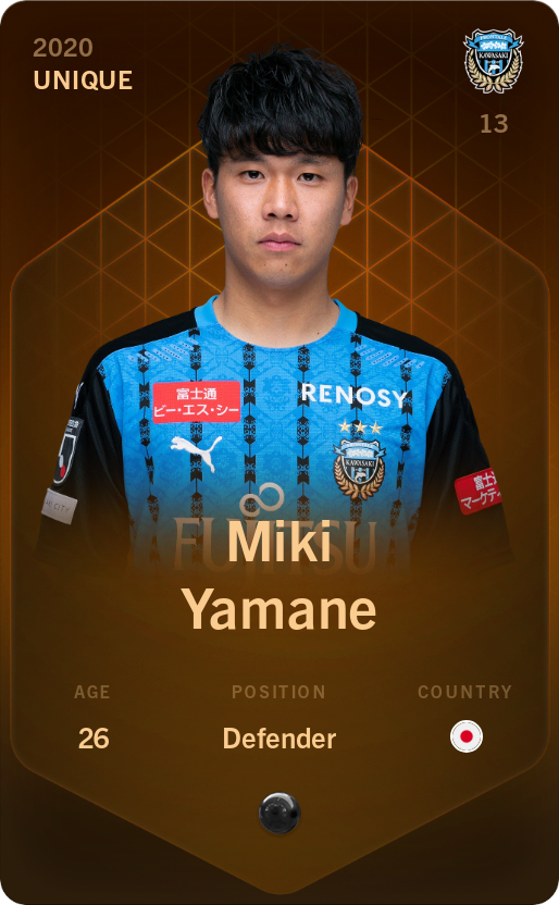 Sorare - Sorare Official - Miki Yamane 2020-21 • Unique - NFT # 91385537532682352159294890669900846672395361779557512712498368192474705886475