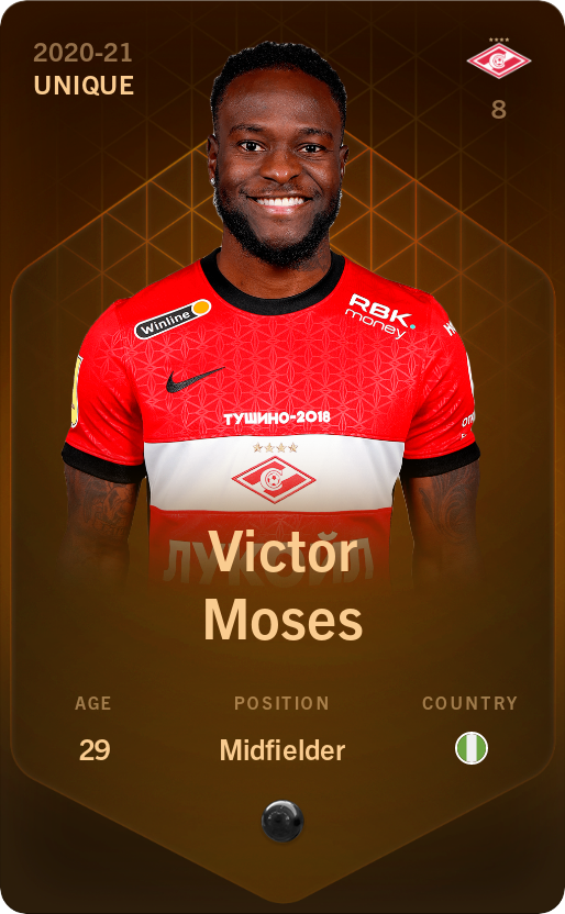 Sorare - Sorare Official - Victor Moses 2020-21 • Unique - NFT # 29779160231220059799147006388401236662682191569836938065085702084609212262543