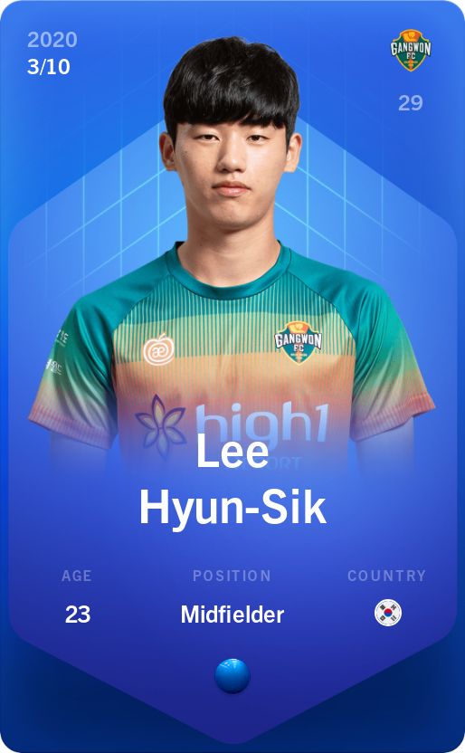 Sorare - Sorare Official - Lee Hyun-Sik 2020-21 • Super Rare 3/10 - NFT # 28424923648539149129329042393973061661825459436240374223406329122298181990910