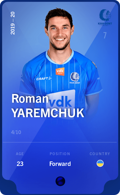 Roman Yaremchuk 2019 20 Super Rare 4 10