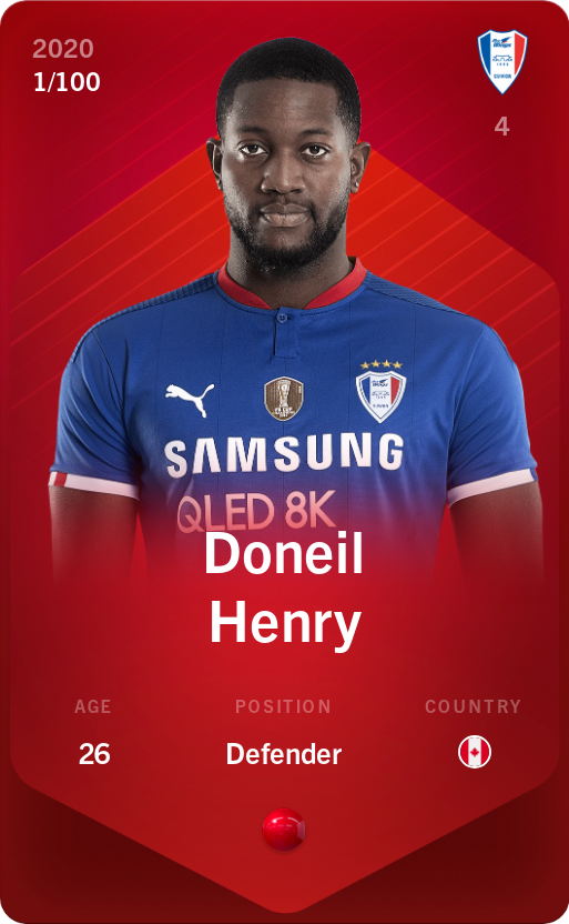 Sorare - Sorare Official - Doneil Henry 2020-21 • Rare 1/100 - NFT # 13260775668359833857235630467867966886376956965724489570587165150673423738392