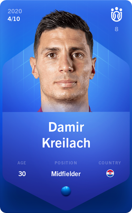 Sorare - Sorare Official - Damir Kreilach 2020-21 • Super Rare 4/10 - NFT # 34456158675521105385988264043295010270931950379385488438603841650082875928644