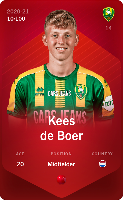 Sorare - Sorare Official - Kees de Boer 2020-21 • Rare 10/100 - NFT # 11943506934446569844842593940608553642203087849619272454772227512114993826055