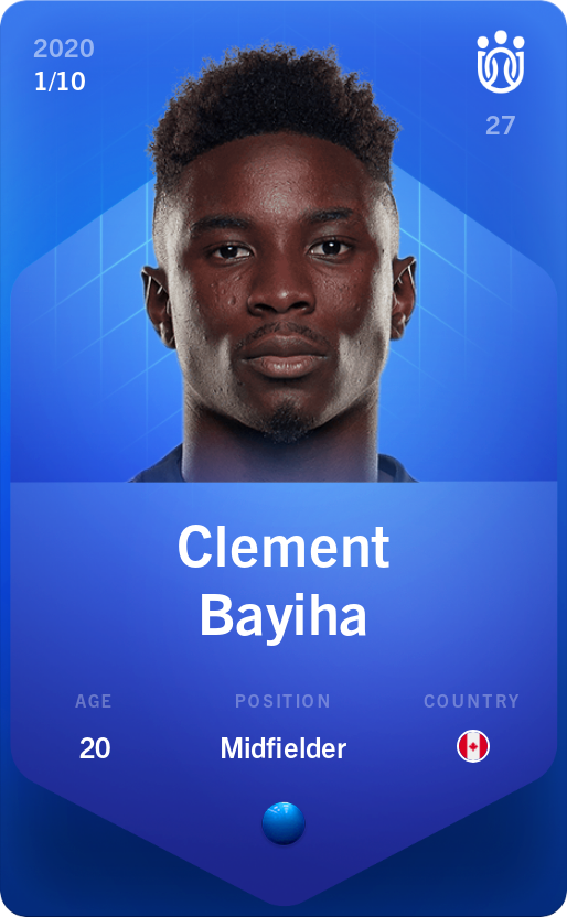 Sorare - Sorare Official - Clement Bayiha 2020-21 • Super Rare 1/10 - NFT # 107434352878844559758646161818706023155926306797850607611557208838466997606493