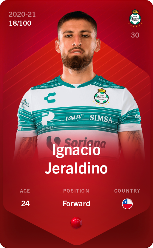 Sorare - Sorare Official - Ignacio Jeraldino 2020-21 • Rare 18/100 - NFT # 88770219607869604830853612535198823037280493903815326823731294076196171944818