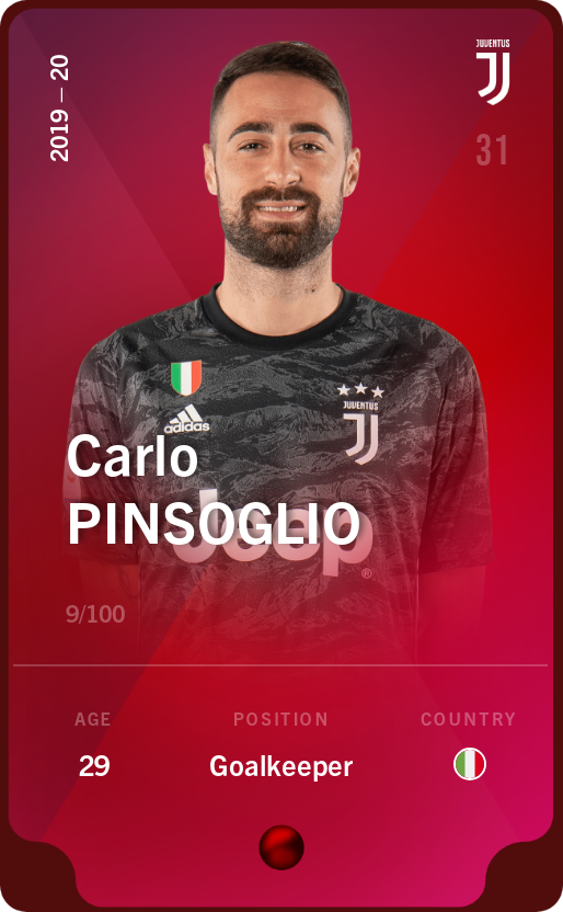 Sorare - Sorare Official - Carlo Pinsoglio 2019-20 • Rare 9/100 - NFT # 107875950926895173310548538610957514334548281097559992135593640749099767627745
