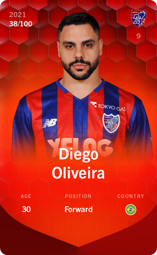 Sorare - Sorare Official - Diego Oliveira 2021-22 • Rare 38/100 - NFT # 9039023234914189998098833192194975673570702086815820363198596177817284738433
