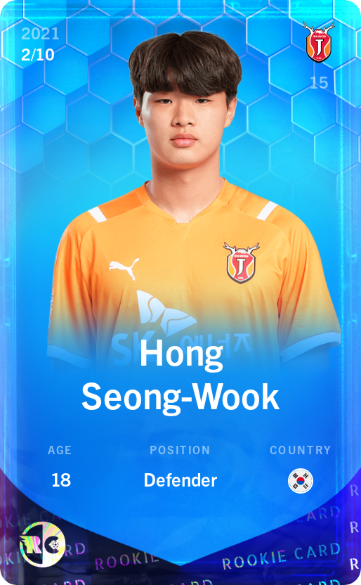 Sorare - Sorare Official - Hong Seong-Wook 2021-22 • Super Rare 2/10 - NFT # 99700926822049288907644744595557477797763381405179732229559023787947598895936