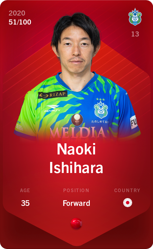 Sorare - Sorare Official - Naoki Ishihara 2020-21 • Rare 51/100 - NFT # 35586983226376340826939128299158386595988150331929964658253830092672721246781