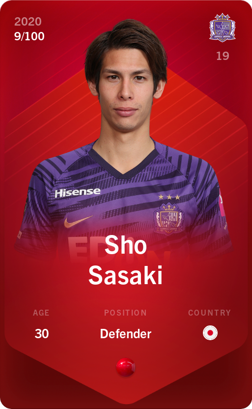 Sorare - Sorare Official - Sho Sasaki 2020-21 • Rare 9/100 - NFT # 79628102694059417155914398171627572043582403615185829490429965974550477394895