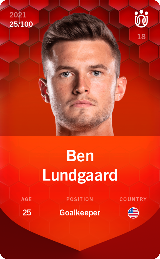 Sorare - Sorare Official - Ben Lundgaard 2021-22 • Rare 25/100 - NFT # 9398679716967663406090350089137147014030676413877018029298921297072093797060