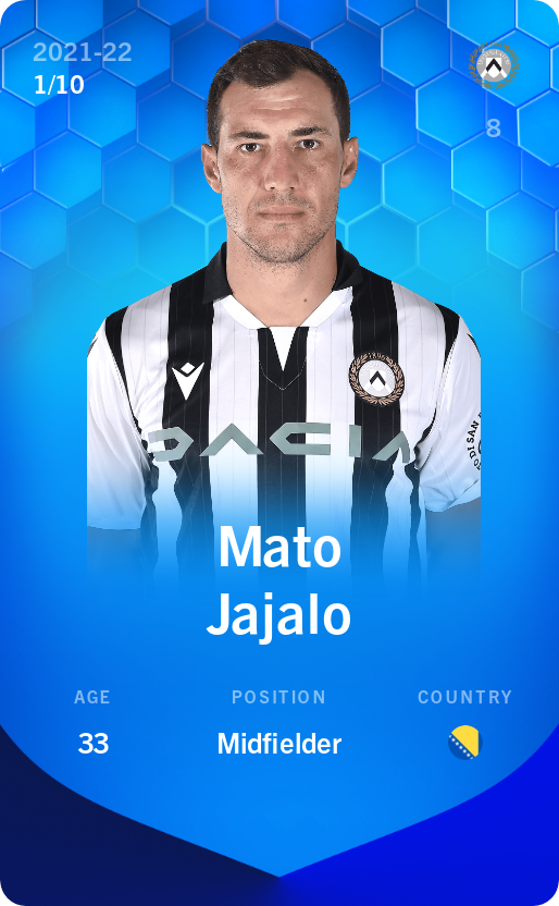 Sorare - Sorare Official - Mato Jajalo 2021-22 • Super Rare 1/10 - NFT # 1961020231011970049997815443546641854232945211744225848937393086255251847476