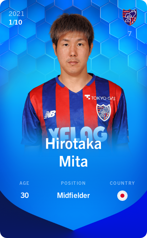 Sorare - Sorare Official - Hirotaka Mita 2021-22 • Super Rare 1/10 - NFT # 10930666746871724210656050852750126645349313076764395602310366835601595331622