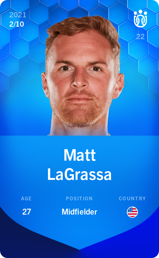 Sorare - Sorare Official - Matt LaGrassa 2021-22 • Super Rare 2/10 - NFT # 6374009358975778477558719350511593941825258097305612635723529271042652177394