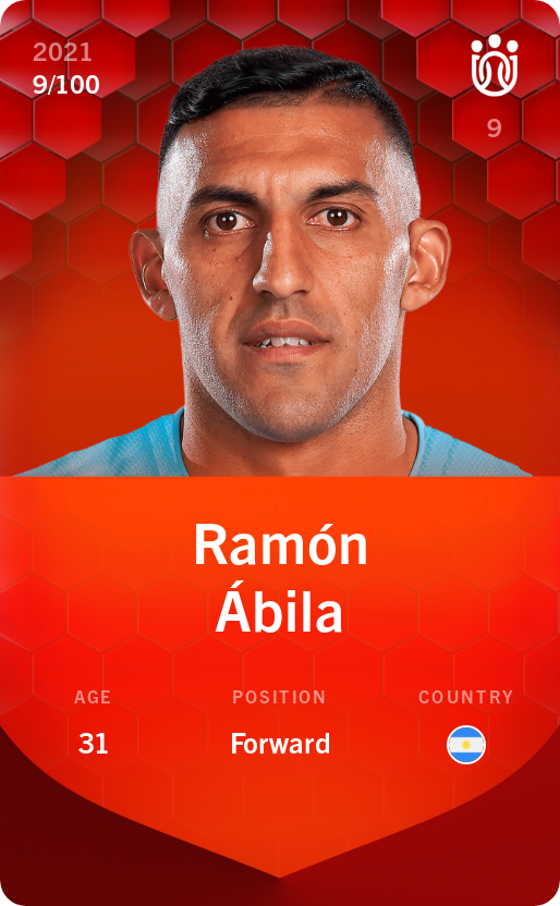 Sorare - Sorare Official - Ramón Ábila 2021-22 • Rare 9/100 - NFT # 106414139398799490748811157311958451646564730344765463036702991000307434768412