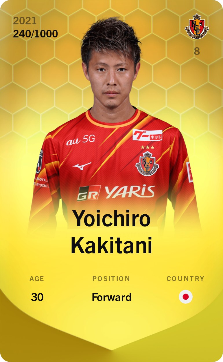 Sorare - Sorare Official - Yoichiro Kakitani 2021-22 • Limited 240/1000 - NFT # 49760068243547126832897474801620409790606639710030334404673174131382657404023