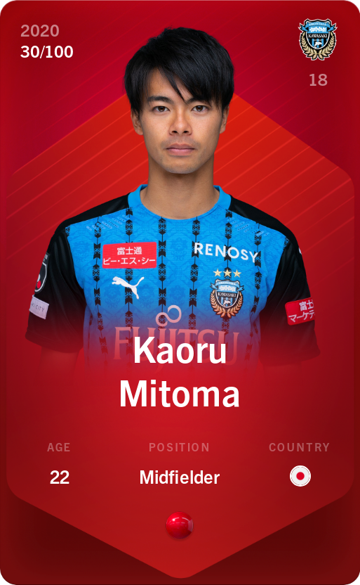 Sorare - Sorare Official - Kaoru Mitoma 2020-21 • Rare 30/100 - NFT # 107860386418855807146664301303380071267365680437076744973620500327617410497349
