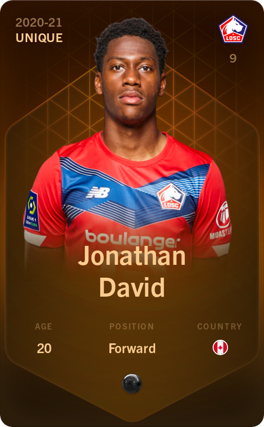 Sorare - Sorare Official - Jonathan David 2020-21 • Unique - NFT # 45142212617003528949299321906335623242685361452613695496419032510261582800652