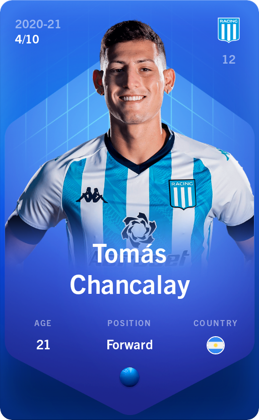 Sorare - Sorare Official - Tomás Chancalay 2020-21 • Super Rare 4/10 - NFT # 60345132899354525351255797808151992613936450757571316608005419736598777234429