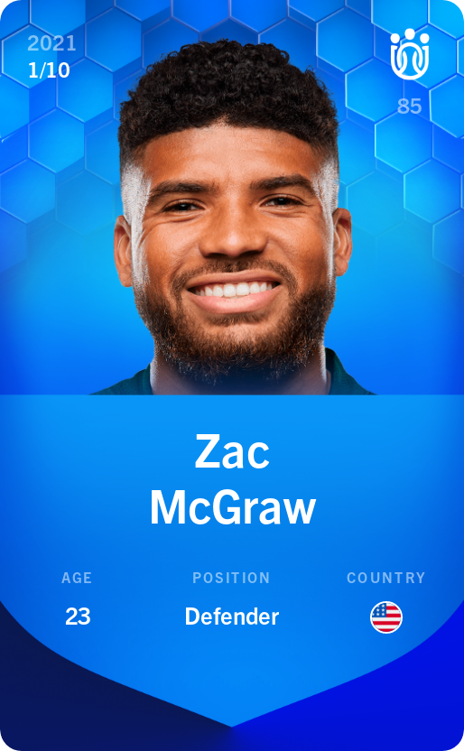 Sorare - Sorare Official - Zac McGraw 2021-22 • Super Rare 1/10 - NFT # 28440247255436553710760671462772515857933501319851859863592983422360391181510
