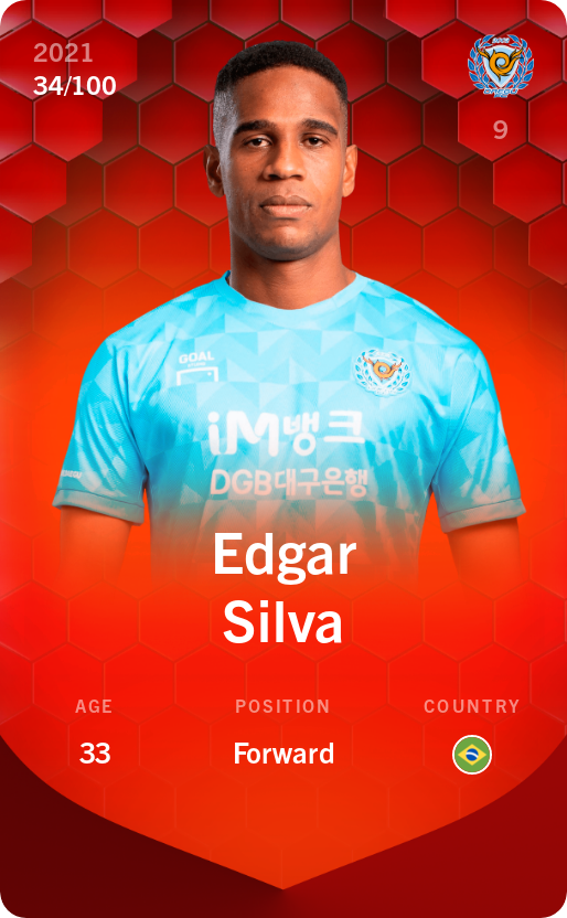 Sorare - Sorare Official - Edgar Silva 2021-22 • Rare 34/100 - NFT # 20295704593070334249228466893718759519293536116993416672628950265997407981031