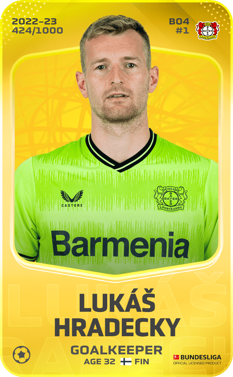 Lukáš Hradecky 2022-23 • Limited 424/1000