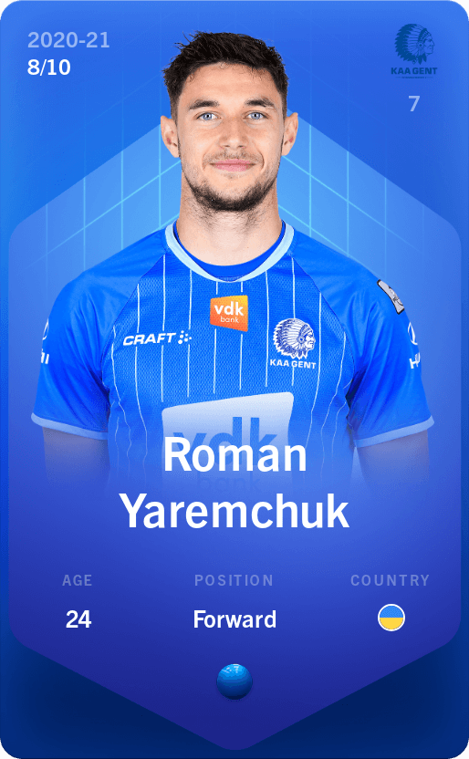 Roman Yaremchuk 2020 21 Super Rare 8 10