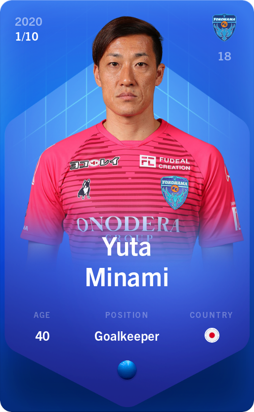 Sorare - Sorare Official - Yuta Minami 2020-21 • Super Rare 1/10 - NFT # 12783389075992346996351600317160175123657701576274747808608175951384969714650