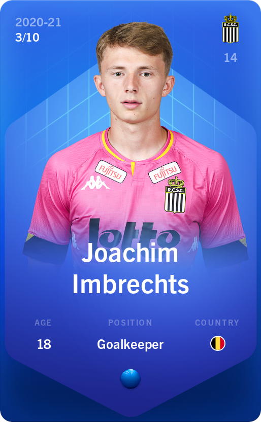 Sorare - Sorare Official - Joachim Imbrechts 2020-21 • Super Rare 3/10 - NFT # 92180950133499899517440923557307035208072750945108542813428526270128137441994