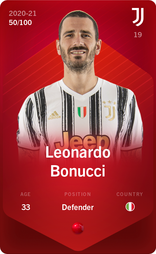 Sorare - Sorare Official - Leonardo Bonucci 2020-21 • Rare 50/100 - NFT # 41532583462531202510617061079734695424937645321860778298287028732744213285515