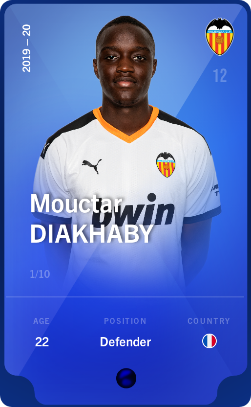 Sorare - Sorare Official - Mouctar Diakhaby 2019-20 • Super Rare 1/10 - NFT # 33000002410038429294055145157677915050009702884905170944745828464936217671121