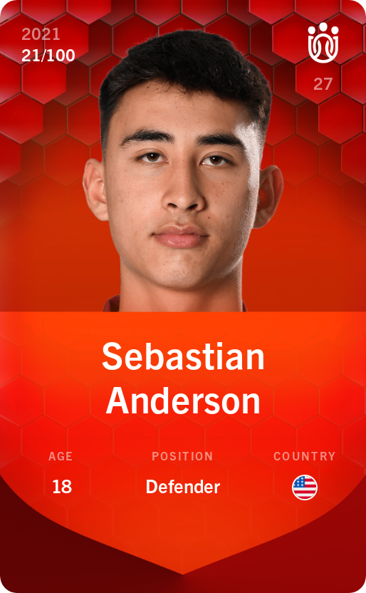 Sorare - Sorare Official - Sebastian Anderson 2021-22 • Rare 21/100 - NFT # 92329764927505533432386050948777168916828681301282456439589248614152638585179