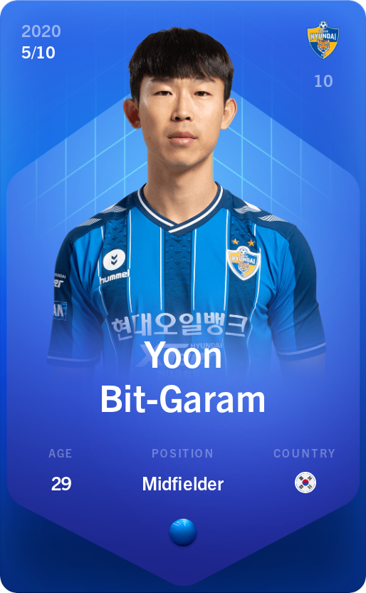 Sorare - Sorare Official - Yoon Bit-Garam 2020-21 • Super Rare 5/10 - NFT # 59805025498750020035122880942586779049000598102708784071207592092607856725204
