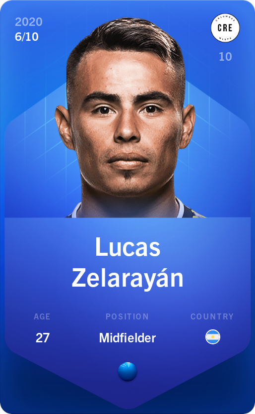 Sorare - Sorare Official - Lucas Zelarayán 2020-21 • Super Rare 6/10 - NFT # 115023474684442603847923185996810754937702458927732387149817507128344367487395