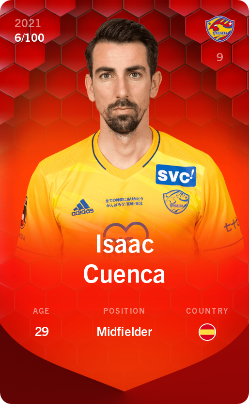 Sorare - Sorare Official - Isaac Cuenca 2021-22 • Rare 6/100 - NFT # 107575496914577077981345356405691646987669071030442631498319065842025526707339