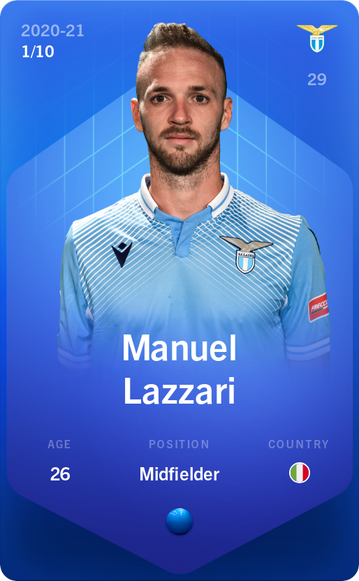 Sorare - Sorare Official - Manuel Lazzari 2020-21 • Super Rare 1/10 - NFT # 2187261887136768963746495441037588629547042377291768945714403076780199210145