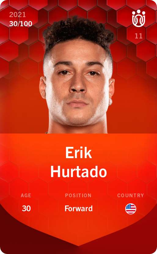 Sorare - Sorare Official - Erik Hurtado 2021-22 • Rare 30/100 - NFT # 2345793517108606575777717811538651966977545493255269452679160609771679725592