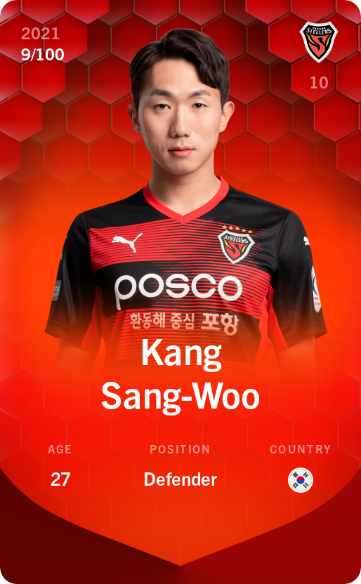 Sorare - Sorare Official - Kang Sang-Woo 2021-22 • Rare 9/100 - NFT # 7504175289559428630097707875759049894936332378800924122933391008653124116919