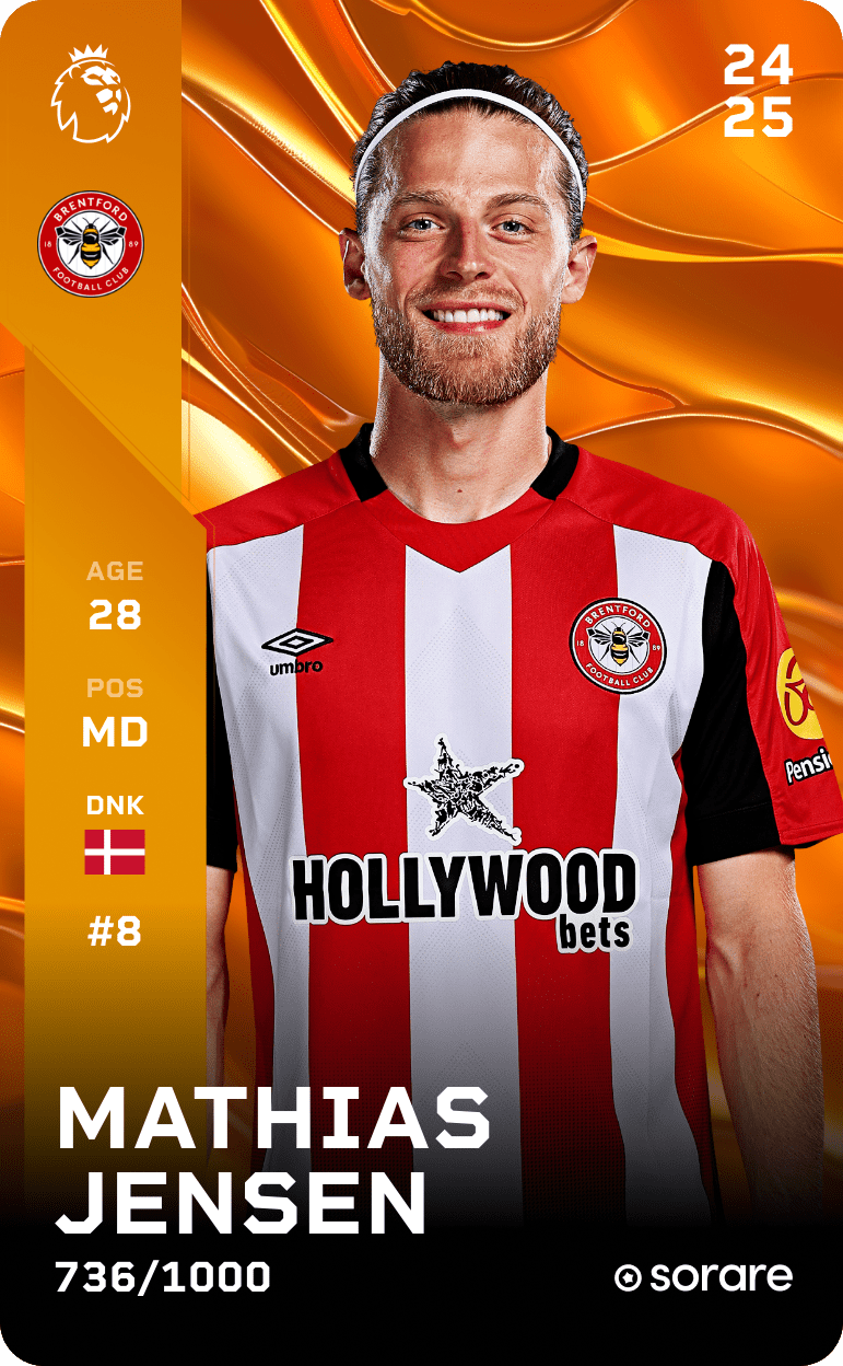 Mathias Jensen 2024-25 • Limited 736/1000