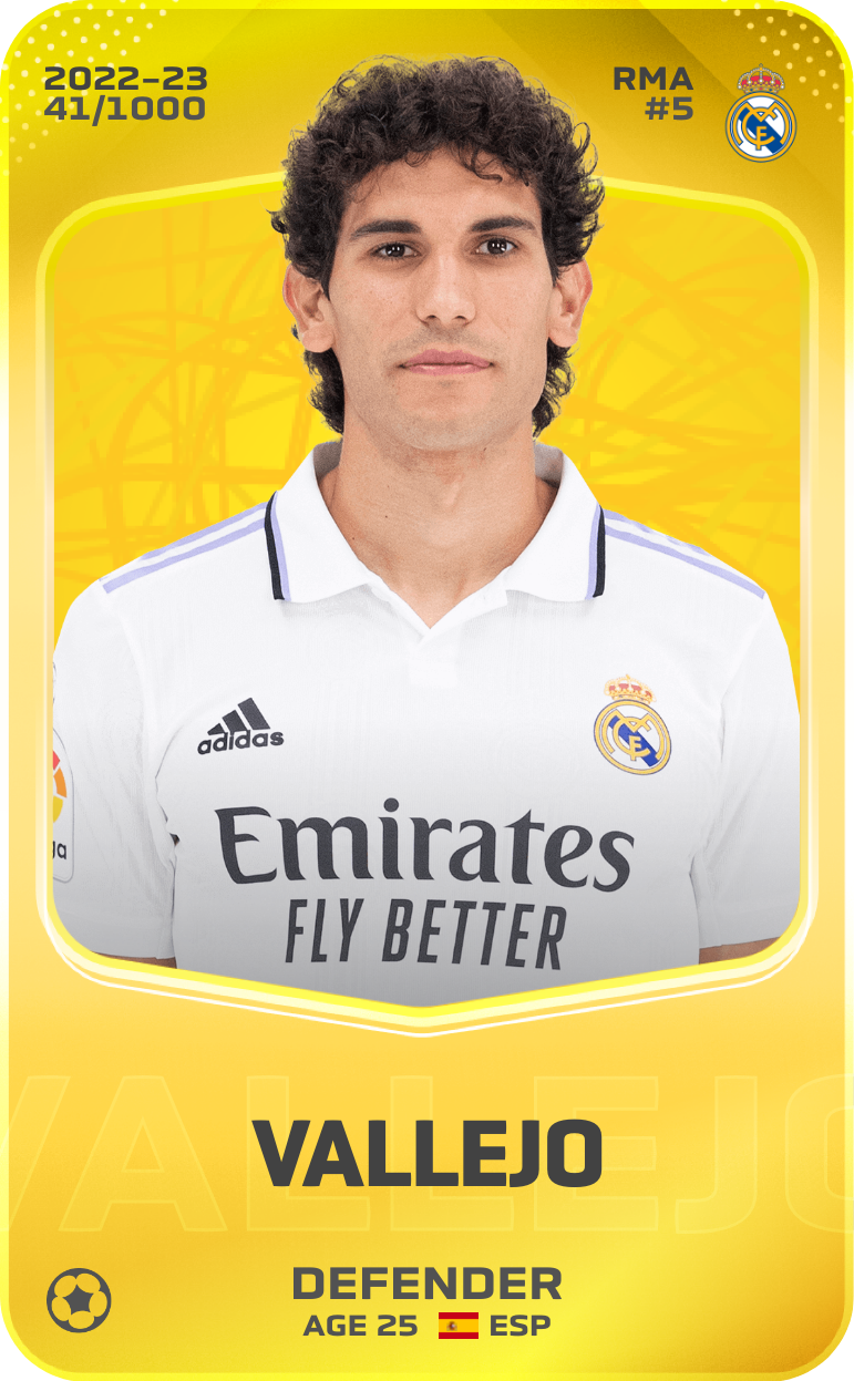 Sorare - Sorare Official - Vallejo 2022-23 • Limited 41/1000 - NFT # 23243061848727317106503615799373367827200787872002097630349280623396717930714