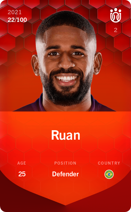 Sorare - Sorare Official - Ruan 2021-22 • Rare 22/100 - NFT # 39621379039027623629405727679012715755797151392076633067656803897090856342894