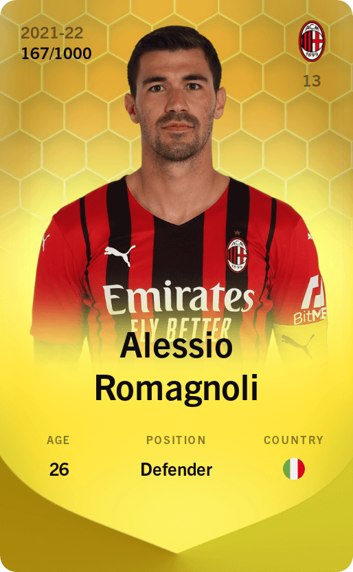 Alessio Romagnoli 2021-22 • Limited 167/1000